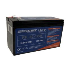 PSL-SC-1290 12.8V 9.0AH Lithium Iron Phosphate Deep Cycle Battery - Rechargeable