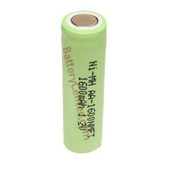 BGNMHAA2500B 1.2v 2500mAh Nickel Metal Hydride Button top AA Cell - Rechargeable