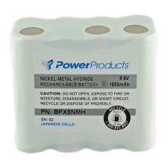 9.6 Volt 1650 mAh NiMH Battery for many RITRON Two Way Radios (Rechargeable) | BPX8NMH (BC)