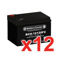 12v 12Ah SLA (sealed lead acid) High Rate Battery Set of Twelve