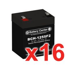 12v 5.5Ah SLA (sealed lead acid) High Rate Battery Set of Sixteen