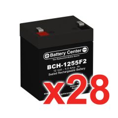 12v 5.5Ah SLA (sealed lead acid) High Rate Battery Set of 28