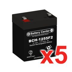 12v 5.5Ah SLA (sealed lead acid) High Rate Battery Set of Five