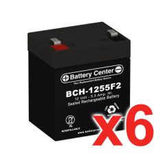 12v 5.5Ah SLA (sealed lead acid) High Rate Battery Set of Six