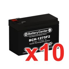 12v 7.5Ah SLA (sealed lead acid) High Rate Battery Set of Ten