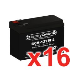 12v 7.5Ah SLA (sealed lead acid) High Rate Battery Set of Sixteen