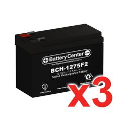 12v 7.5Ah SLA (sealed lead acid) High Rate Battery Set of Three