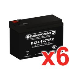 12v 7.5Ah SLA (sealed lead acid) High Rate Battery Set of Six