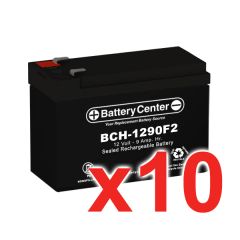12V 9Ah SLA (sealed lead acid) High Rate Battery Set of Ten