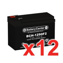 12V 9Ah SLA (sealed lead acid) High Rate Battery Set of Twelve
