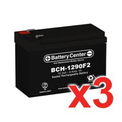 12v 9Ah SLA (sealed lead acid) High Rate Battery Set of Three