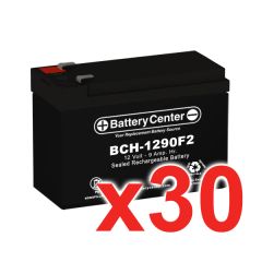 12V 9Ah SLA (sealed lead acid) High Rate Battery Set of Thirty