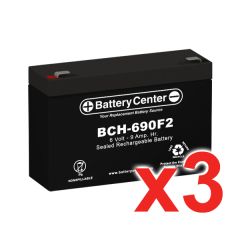 6v 9Ah High-Rate SLA (sealed lead acid) Battery Set of three