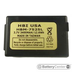 HBM-7525L barcode scanner 3.7 volt 3400 mAh battery