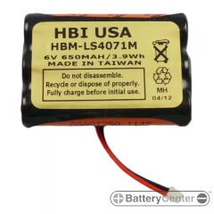 HBM-LS4071M barcode scanner 6 volt 650 mAh battery