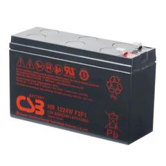 CSB HR1224WF2F1 High Rate 12V 6.4AH (24W) Sealed Lead Acid Battery (rechargeable)