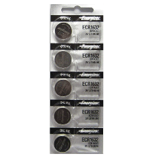 CR1632 Energizer 3.0v 130mAh Lithium Coin Cell Battery (pack of 5)