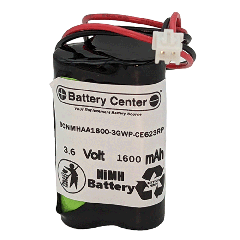 Nickel Metal Hydride Battery 3.6V 1800mAh ~ BCNMHAA1800-3GWP-CE623RP (Rechargeable)